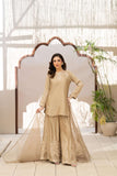 NF-6713 Beige Silk Stitched 2Pc Suit