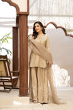 NF-6713 Beige Silk Stitched 2Pc Suit