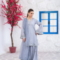 NF-6822 Silver grey Rawsilk Sitiched 2pc