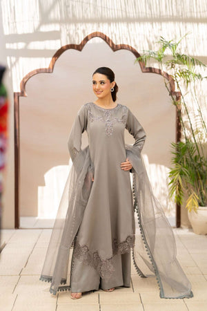 NF-6457 Grey Silk Stitched 2Pc