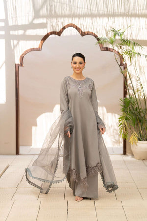 NF-6457 Grey Silk Stitched 2Pc