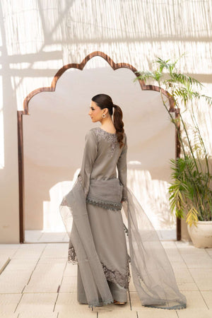 NF-6457 Grey Silk Stitched 2Pc