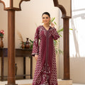 NF-6635 Purple Silk 2Pc Stitched Dress