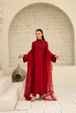 NF-6718 Maroon Shamoos Silk Stitched 2PC