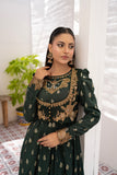 NF-6501 Green Jacquard Stitched Frock