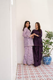 NF-6502 Purple Farshi Lawn Stitched 2pc Suit