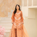 NF-6712 Peach Dull Silk Stitched 2PC