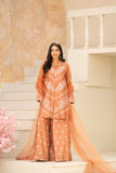NF-6712 Peach Dull Silk Stitched 2PC