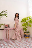 NF-383 Pink Floral Farshi Stitched 2pc Suit
