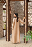 NF-6636 Beige Shamos Silk 2pc Stitched Dress