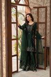 NF-6565 Botle Green Silk 2pc Stitched Dress