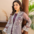 NF-6633 Purple Shimmer Organza 3Pc Stitched