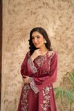 NF-6566 Magenta Dull Silk 2Pc Stitched