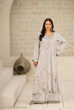 NF-6567 Silver Grey Dull Silk 2Pc Stitched Dress