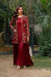 NF-6275 Maroon Masori Stitched Shirt