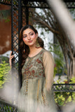 NF-5968 Dark Pista Stitched Frock