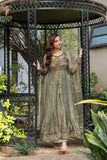 NF-5968 Dark Pista Stitched Frock