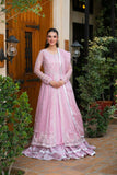 NF-5968 Baby Pink Mesori Stitched Frock