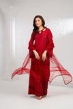 NF-6741 Maroon RawSilk Stitched 2PC Dress