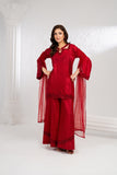 NF-6741 Maroon RawSilk Stitched 2PC Dress