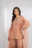 NF-6677 Peach Jacquard Shirt & Gharara Stitched 2PC