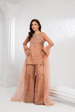NF-6677 Peach Jacquard Shirt & Gharara Stitched 2PC