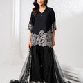 NF-6744 Black White Cotton Stitched 2PC Suit