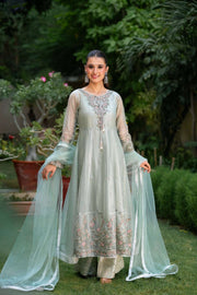 NF-6348 Light Pista Stitched Frock