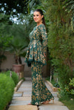 NF-99 Green Beige Printed 2pc Stitched Dress