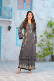 NF-6473 Grey Silk Stitched 2PC