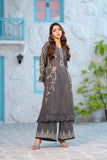 NF-6473 Grey Silk Stitched 2PC