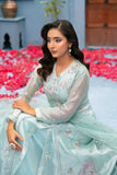 NF-6288 Ferozi Lama Tissue Stitched Frock
