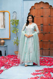 NF-6288 Ferozi Lama Tissue Stitched Frock
