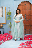 NF-6288 Ferozi Lama Tissue Stitched Frock