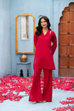 NF-6353 Shocking Pink Silk Stitched 2pc Suit