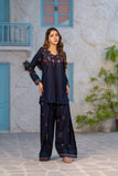 NF-6667 Blue Cotton Stitched 2PC