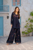 NF-6667 Blue Cotton Stitched 2PC