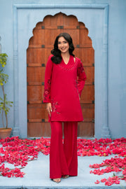 NF-6353 Shocking Pink Silk Stitched 2pc Suit