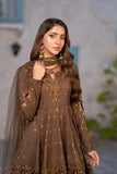 NF-6725 Brown Jacquard 2Pc Stitched  Suit