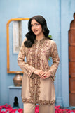 NF-6536 Golden Beige Silk 2pc Stitch Shirt