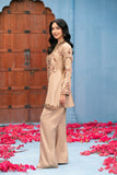 NF-6536 Golden Beige Silk 2pc Stitch Shirt