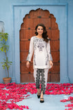 NF-6345 White Silk Stitched 2pc Suit