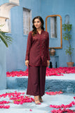 NF-6532 Burgundi Silk Stitched 2Pcs