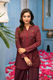 NF-6532 Burgundi Silk Stitched 2Pcs