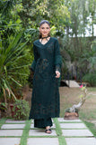 NF-6259 Green Cotton 3Pc Stitched Suit