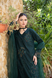 NF-6259 Green Cotton 3Pc Stitched Suit
