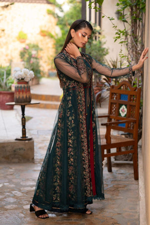 NF-6435 Green Net Coat with Inner