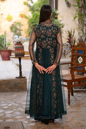 NF-6435 Green Net Coat with Inner