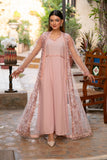 NF-5978 Baby Pink Net Stitched Coat with Inner