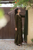 NF-6260 Mehndi Cotton 2Pc Stitched Suit